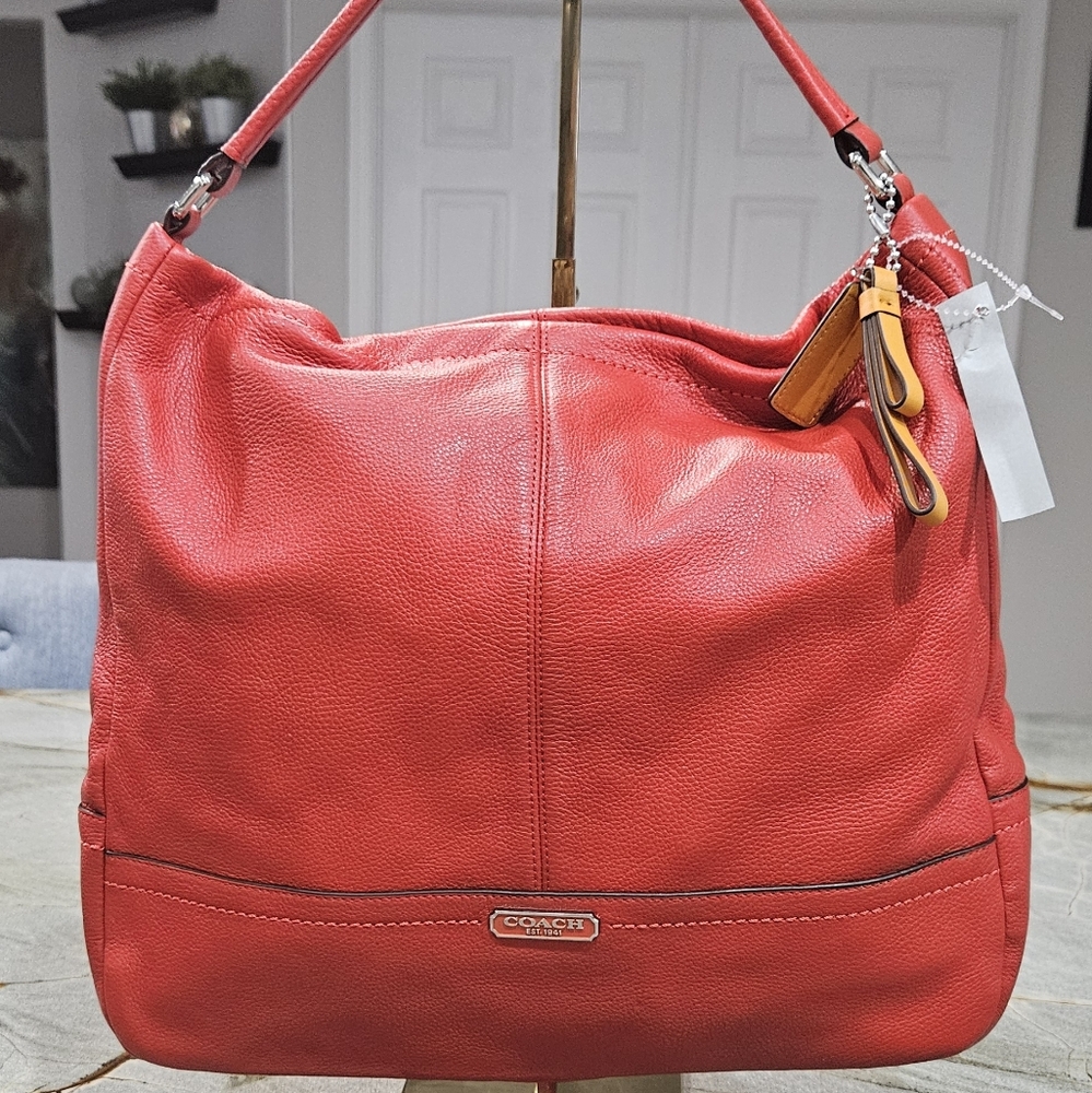 Coach Red Pebbled Leather Women's Bag NWOT